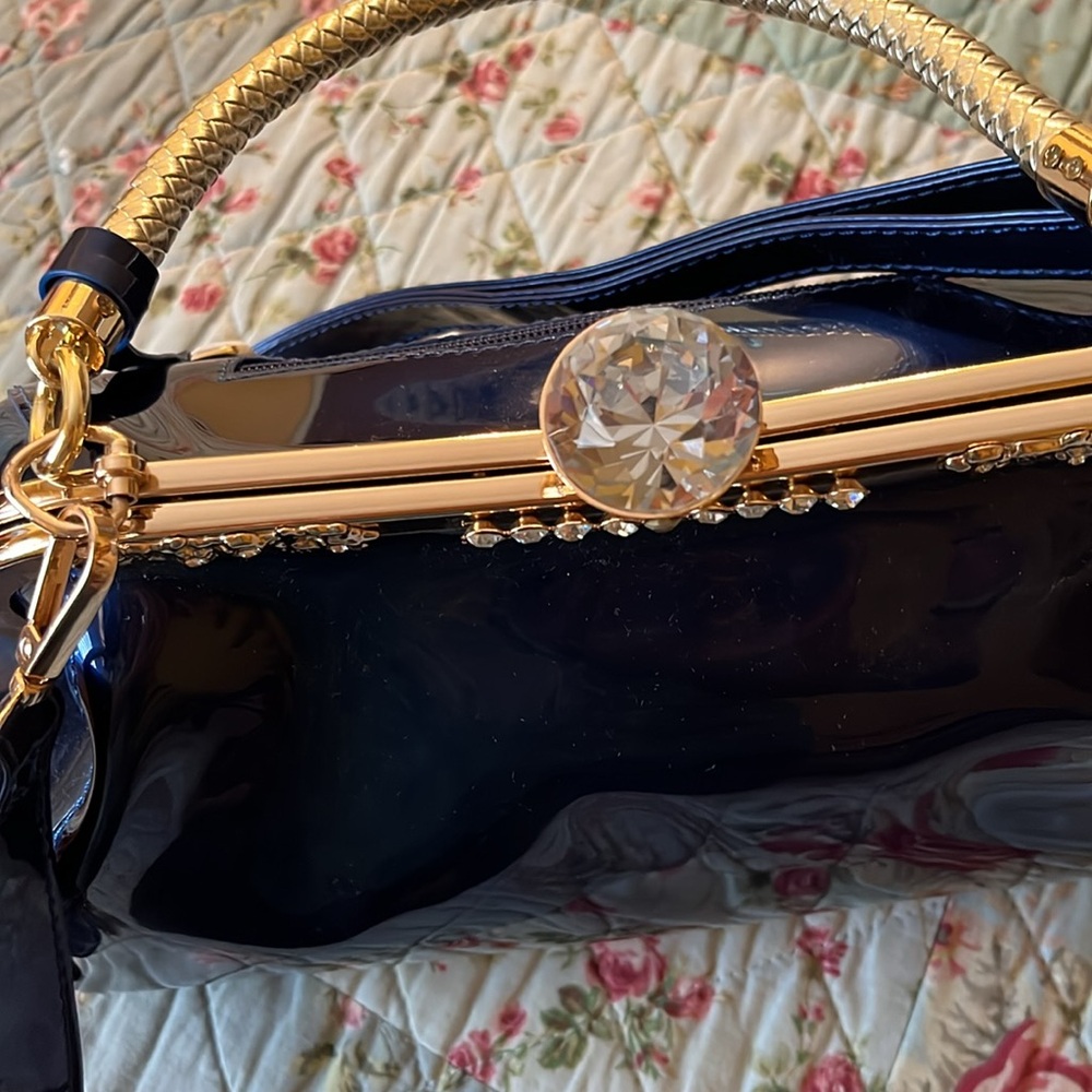 NAVY JEWELED BAG - Picture 7 of 10